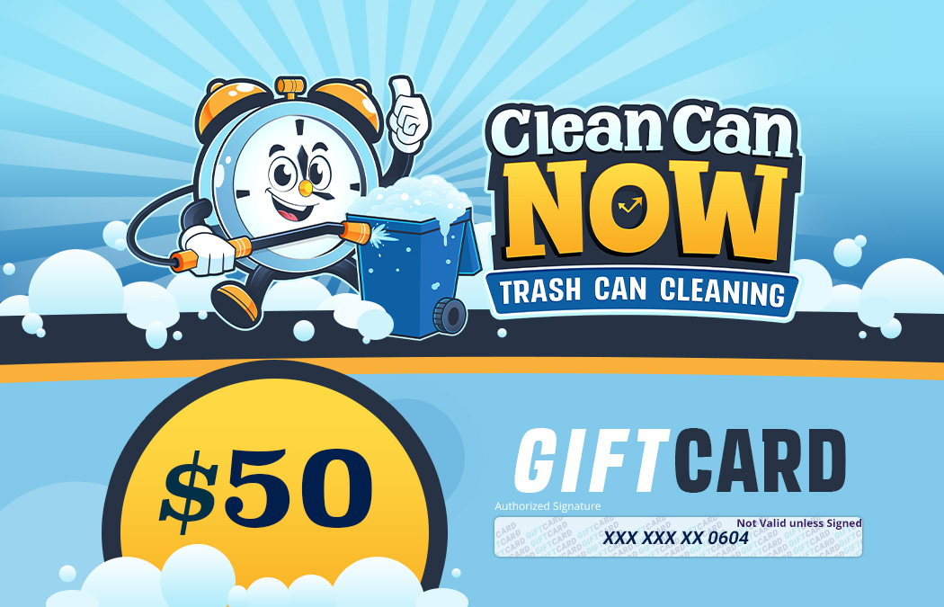 Trash can cleaning gift card